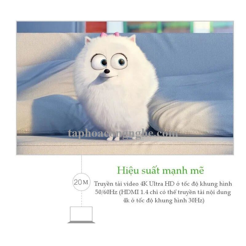 Ugreen 30605 5M Cáp HDMI 2.0 hỗ trợ 3D 4K Ethernet vỏ nilon bện HD110 30030605